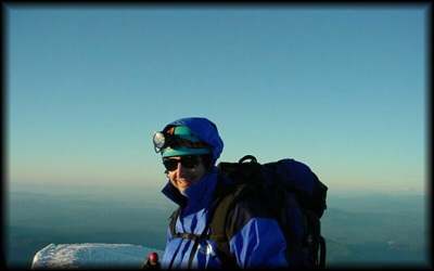 Randy on the summit of Mount Hood in 2003